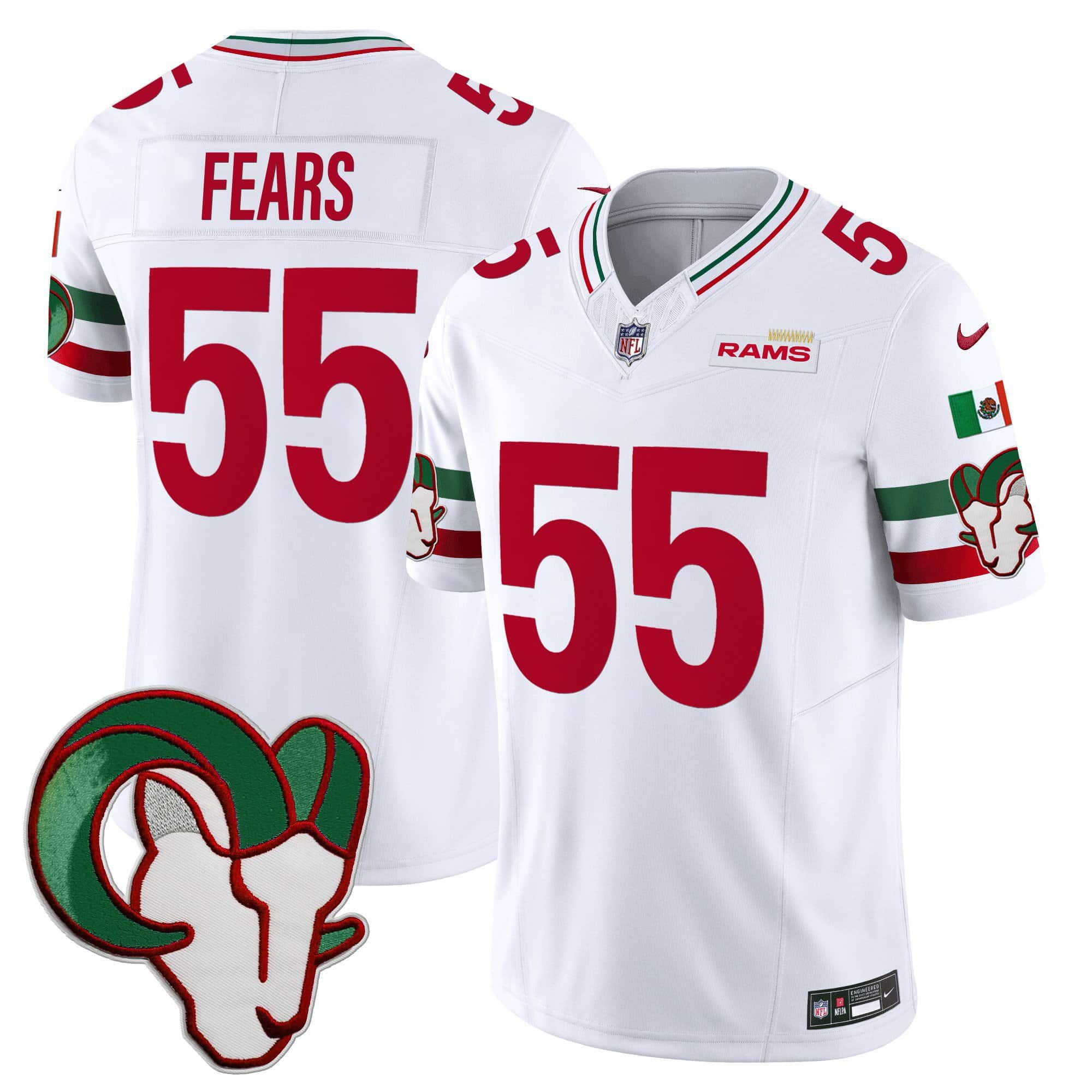 Men Los Angeles Rams #55 Fears White 2024 Nike Mexico Vapor Limited NFL Jersey->indianapolis colts->NFL Jersey